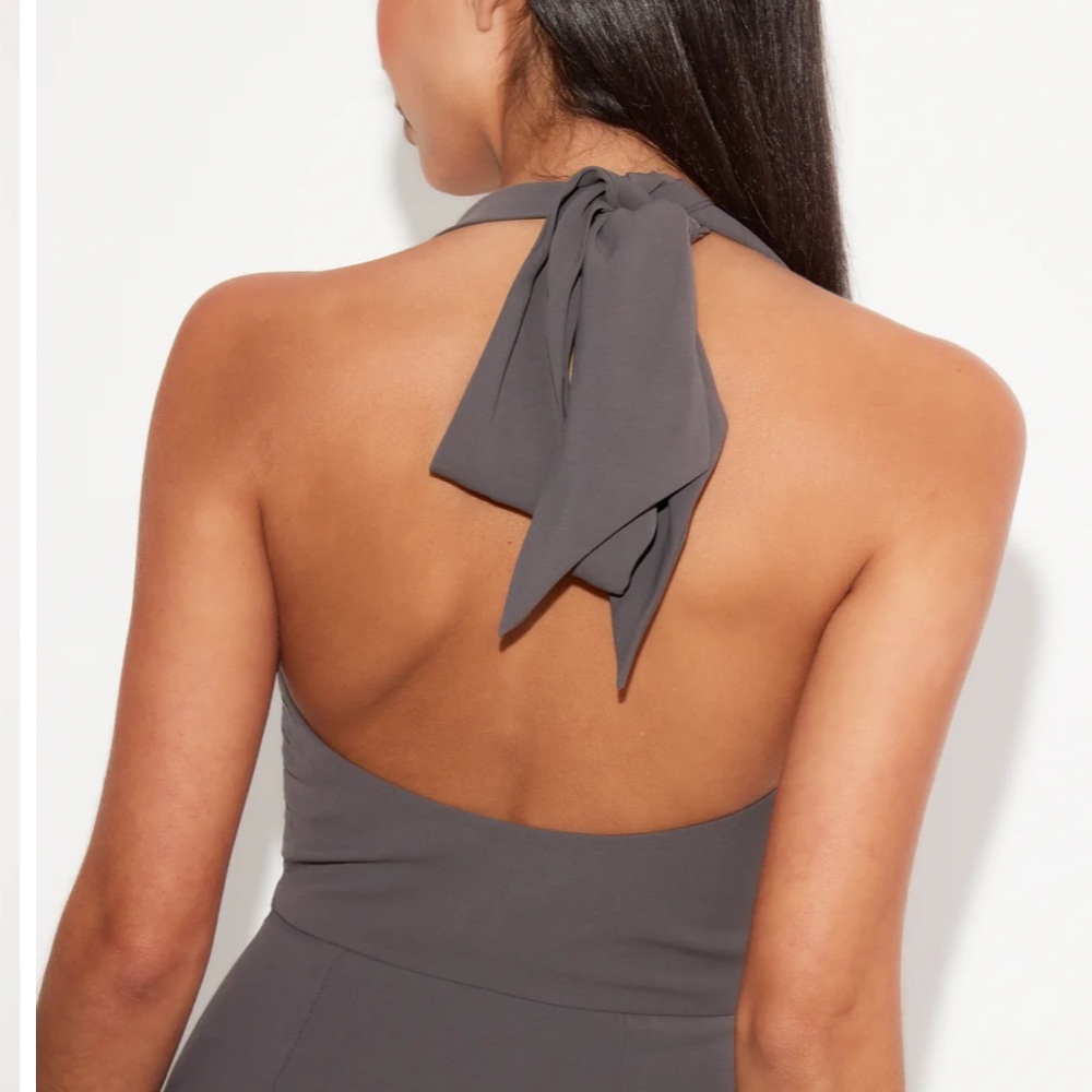 Odd Muse The Ultimate Muse Halter Neck Midi Dress Gray NEW Size Small - Picture 5 of 15